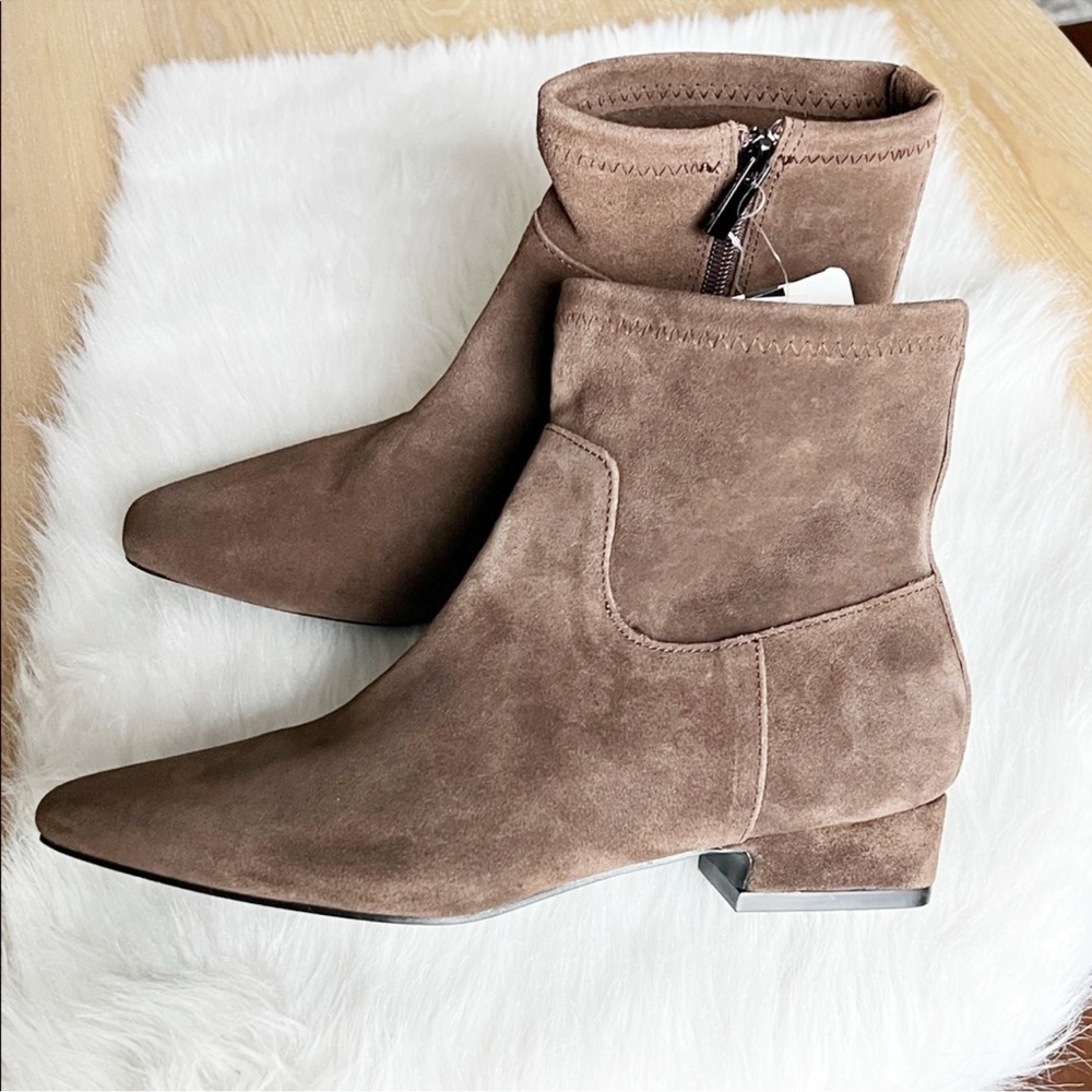 Jason Wu Pointed Brown Suede Booties Size 8.5